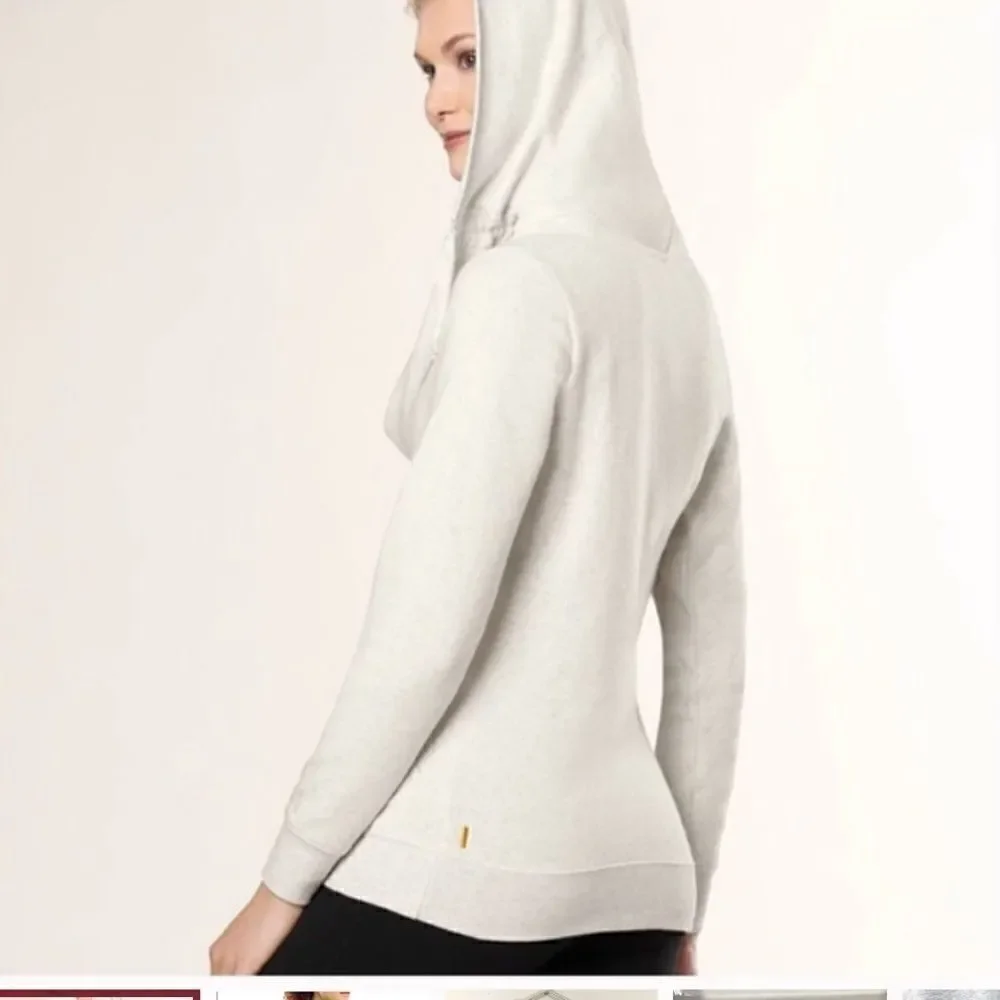LUCY Cowl Neck Light Gray Pullover Hoodie S